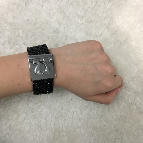 Silver and black gem bracelet - Picture 3 of 4